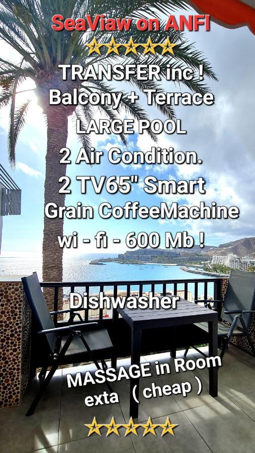 Deluxe Seaview-Sunsets !Transfe-R Inc! Pool,2Aircond,2Tv65",600Mb Dishwasher,,2 Beaches,Anfi-View Apartment Patalavaca Luaran gambar